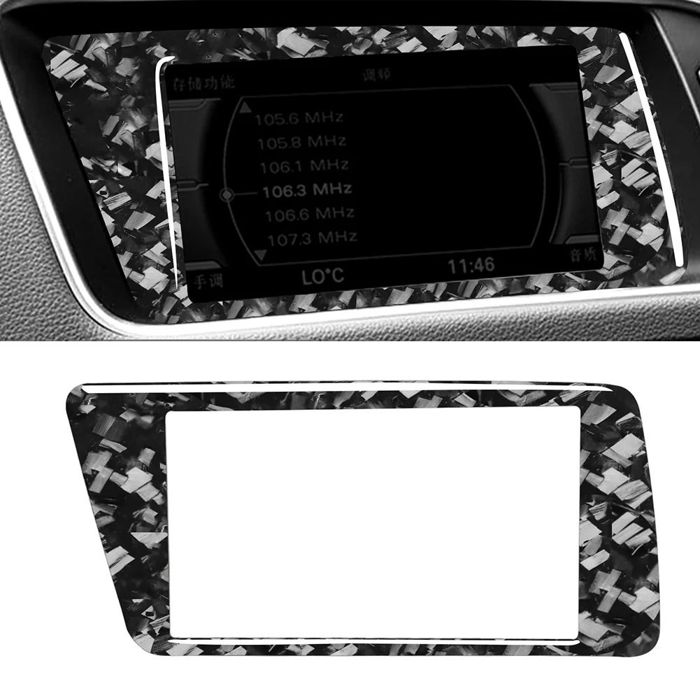 6.5Inch Navigation Screen Panel Cover Trim GPS Frame Sticker LHD For Audi Q5 2009-2018 SQ5 13-2017 ABS Epoxy Coat Soft Forged