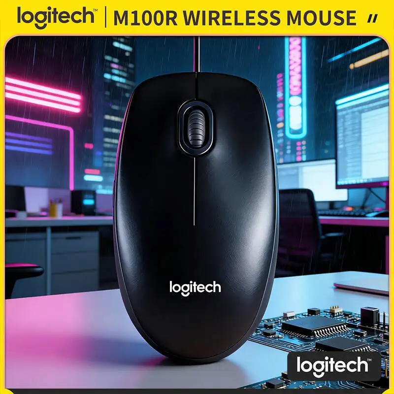 

Проводная USB-мышь Logitech M100R премиум-класса, оптический датчик 1000 точек на дюйм, эргономичная форма, подходит для пользователя с левой и правой рукой