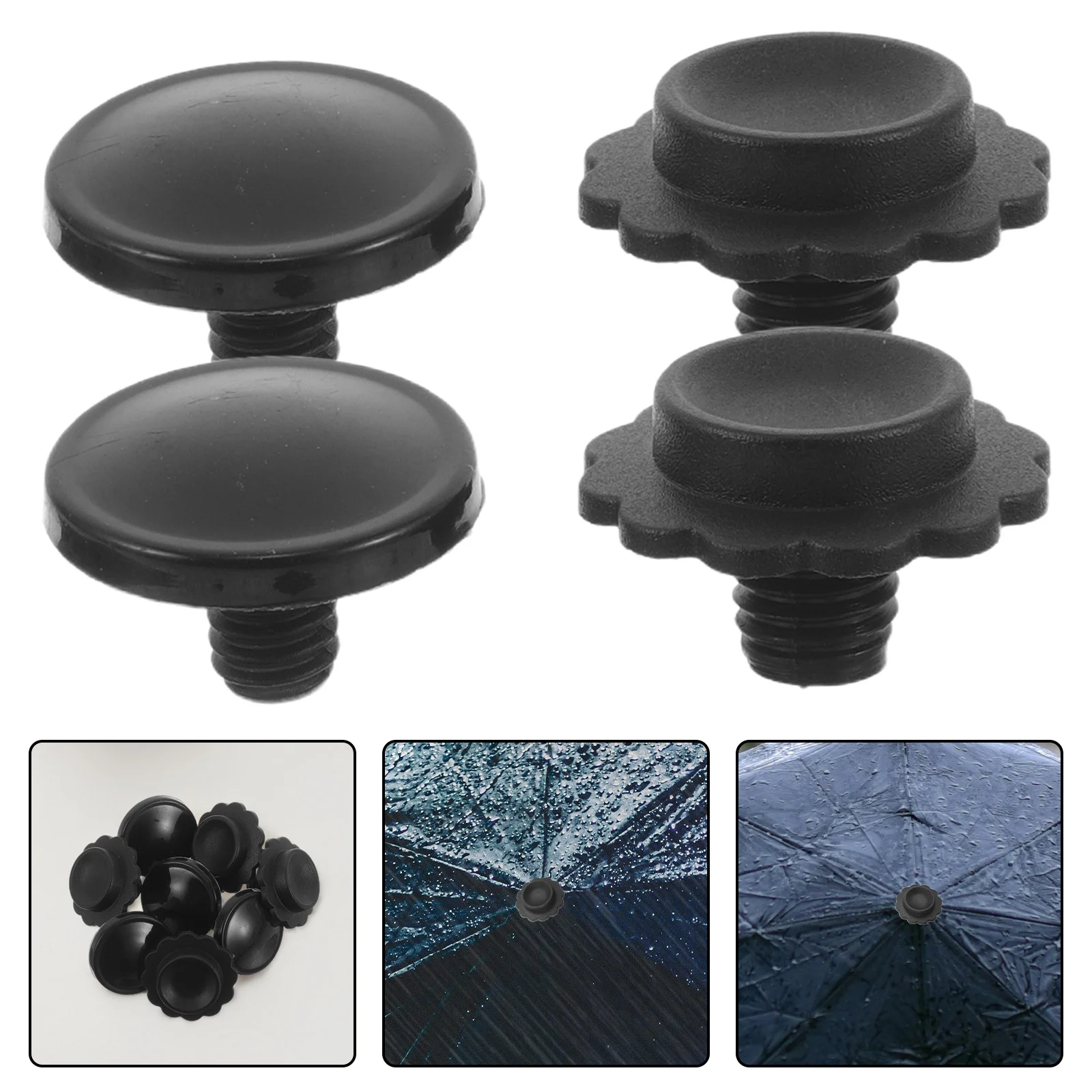 

8pcs Umbrella Top Cap Replacement 6Mm 8Mm Universal High Strength Tips For Rain Umbrellas Repair End Fittings