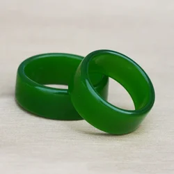 Anillo de Jade tallado a mano verde chino Natural, joyería de Boutique de moda para hombres y mujeres, anillo de jaspe, regalo