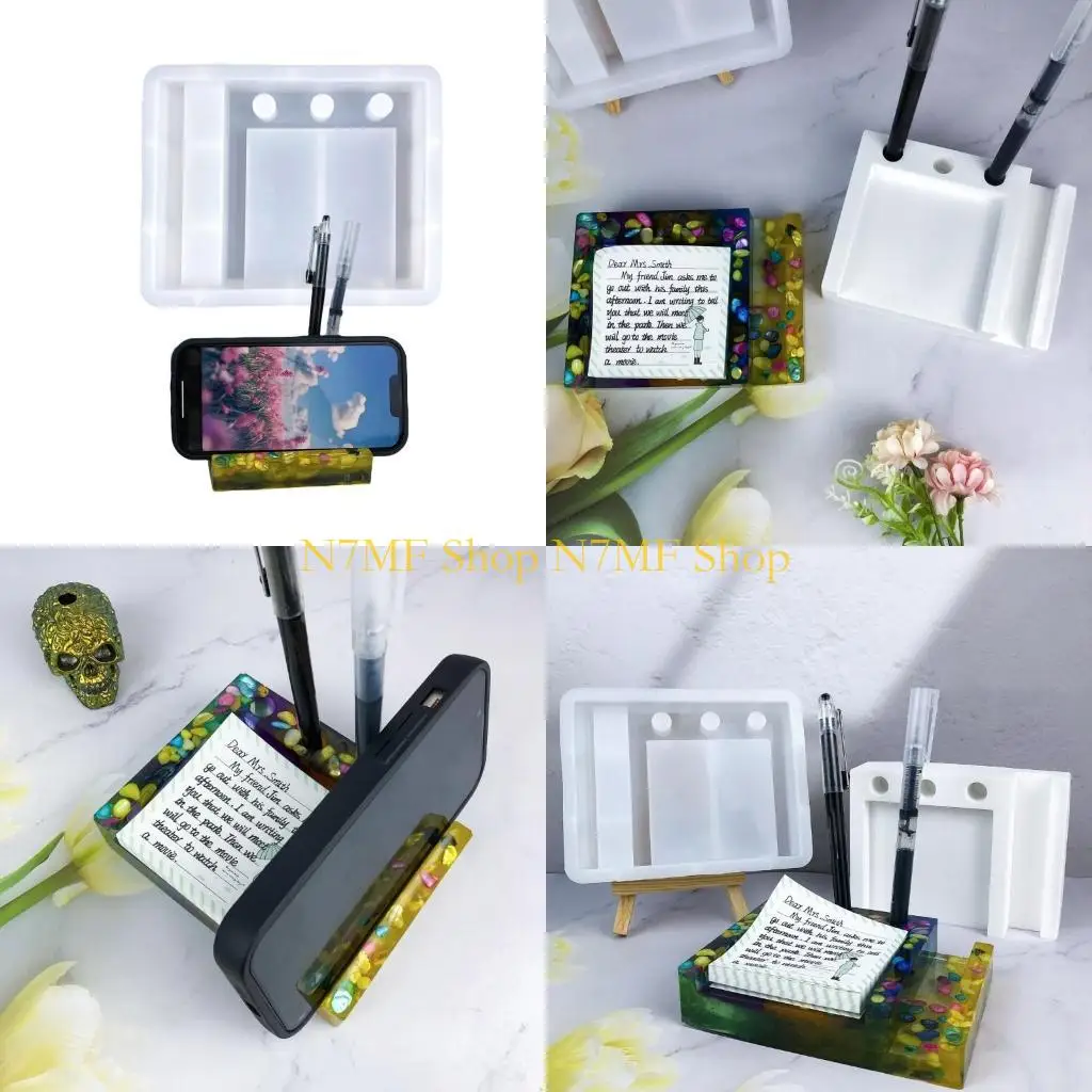 

N7MF Unique Silicone Pen Container Mold Multifunctioanl Silicone Pen Storage Mold for DIY Enthusiasts and Craft Lovers