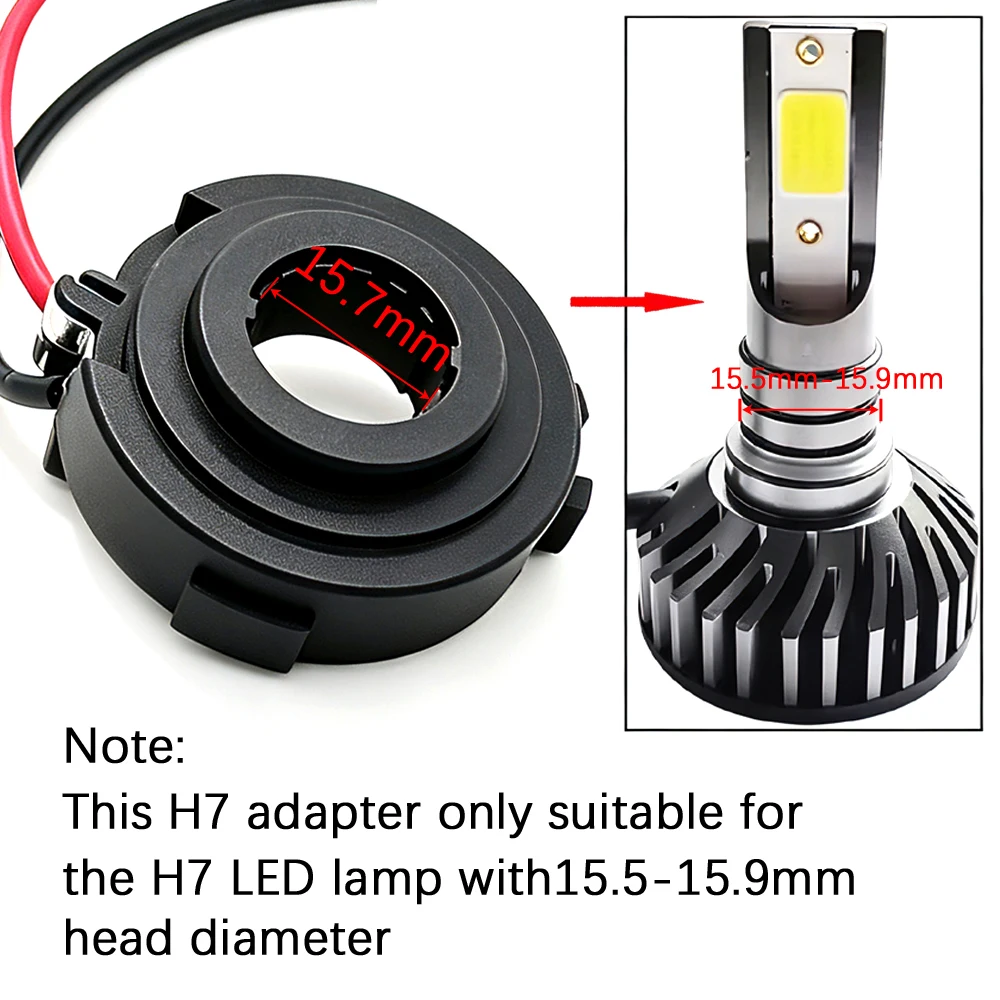 2Pcs H7 LED Adapters Holder For Golf 7 MK7 MK6 Sharan Touran New Jetta Scirocco Passat B7 Car Headlight Lamp Base Retainer Clip
