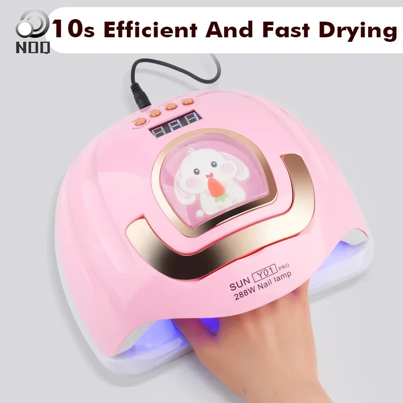 NOQ 58LEDS Nail Lamp UV Cute Rabbit Nail Curing Lamps for Salon Led for Gel Polish Nail Art Tools for Fingernail and Toenail