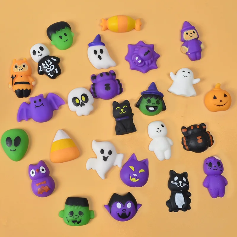 5/10Pcs Funny Halloween Gifts Cute Halloween Mochi Squishy Dolls Kids Antistress Squeeze Toys Halloween Party Children Favors