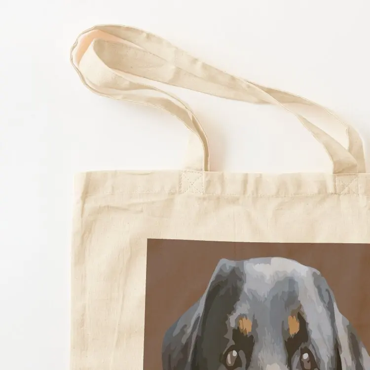 Rottweiler Peering Over A White Wall Vector Tote Bag hand bag ladies cloth bag woman great Cloth