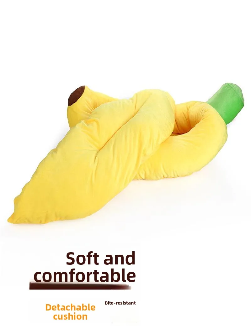 Banana Boat Pet Bed Detachable Waable Comfortable Winter Breathable Warm All Seasons Universal Dog Bed  Bed Large Small ... view 2