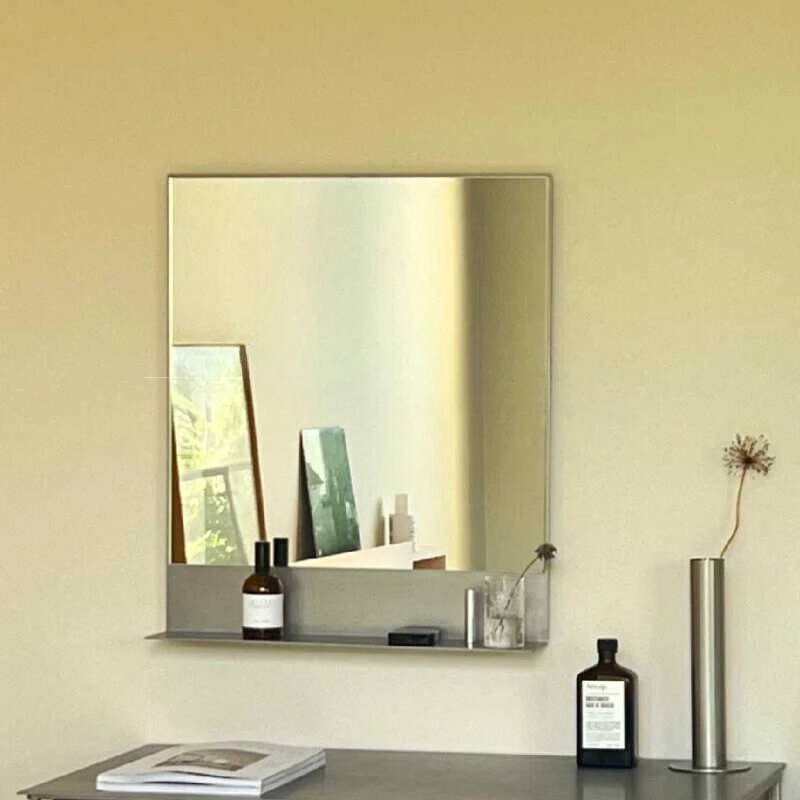 Stainless steel sink vanity mirror vanity mirror wall-mounted toilet toilet retro bathroom high definition mirror