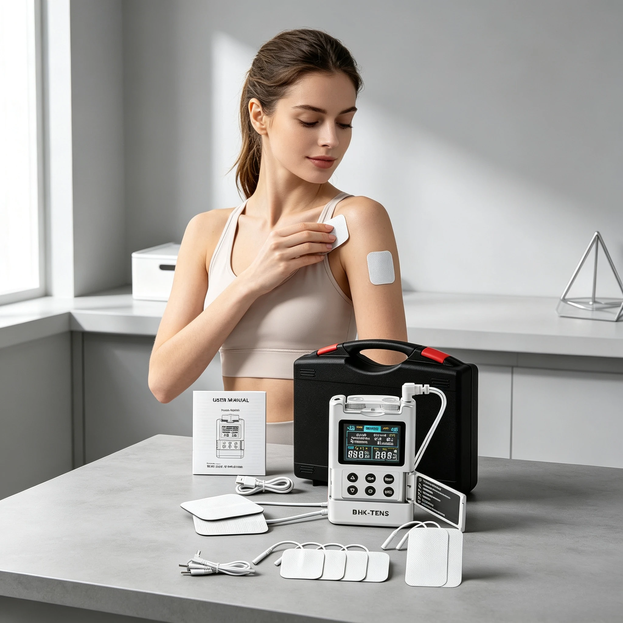 Masajeador Eléctrico EMS  Pulsos, Máquina TENS, Terapia  Agujas, Estimulador Muscular y Nervioso, Acupuntura, Masaje, Quemad