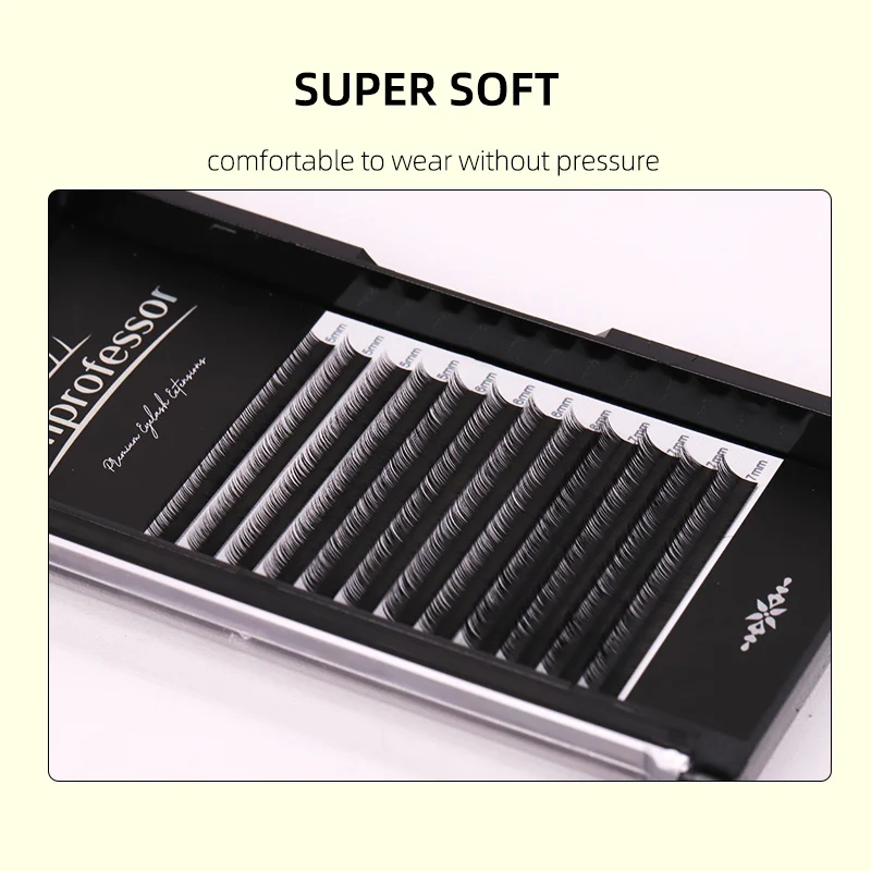 B/L/M Curl Falsche Wimpernverlängerung Faux Mink Lash Einzelwimpern Mattschwarz 8–15 mm gemischte weiche M/L-Form Make-up-Wimpern – Detail 7
