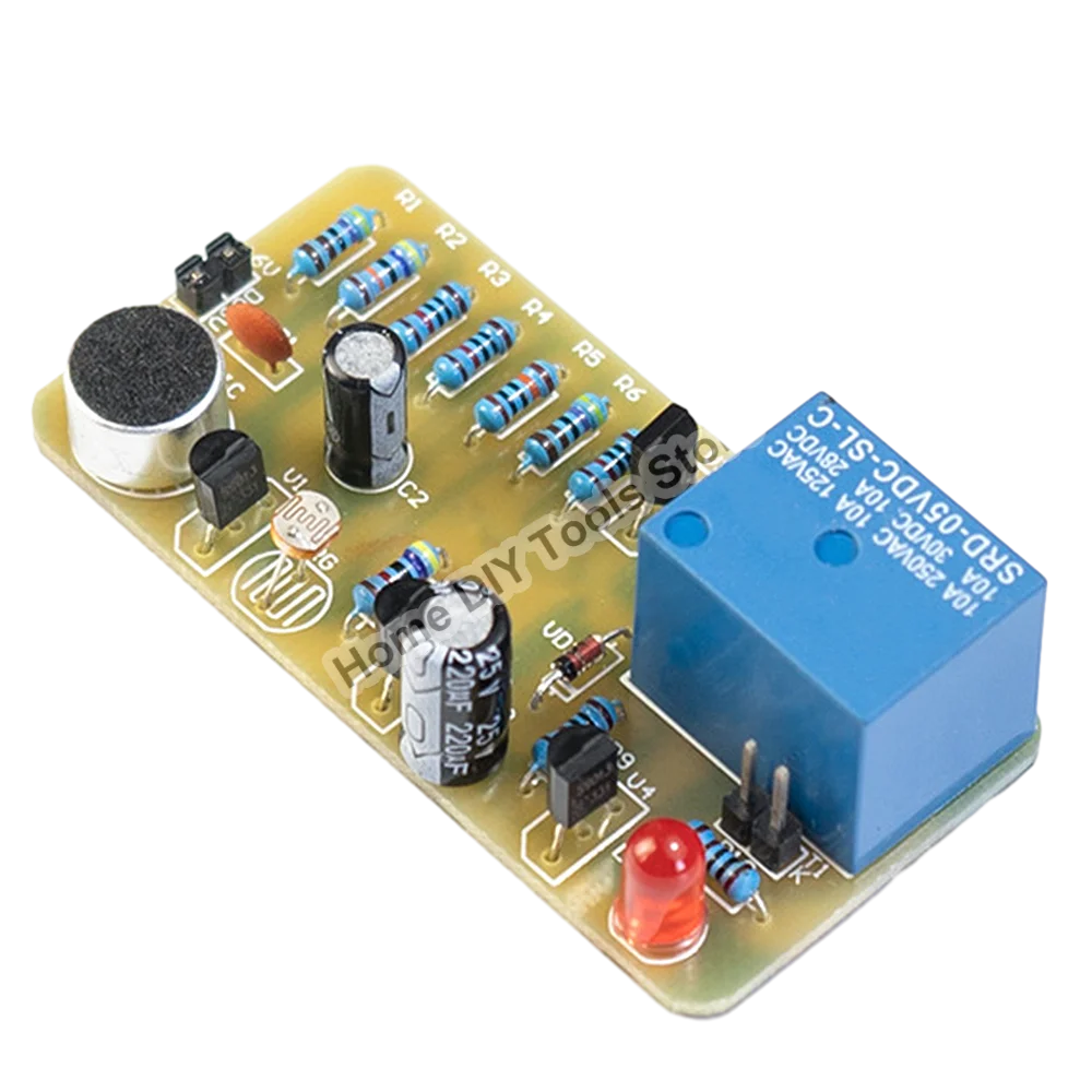 DC 6V Sound and Light Dual Control Delay Switch Kit LED Light Welding Practice Board Electronic Candle Lights Componentes