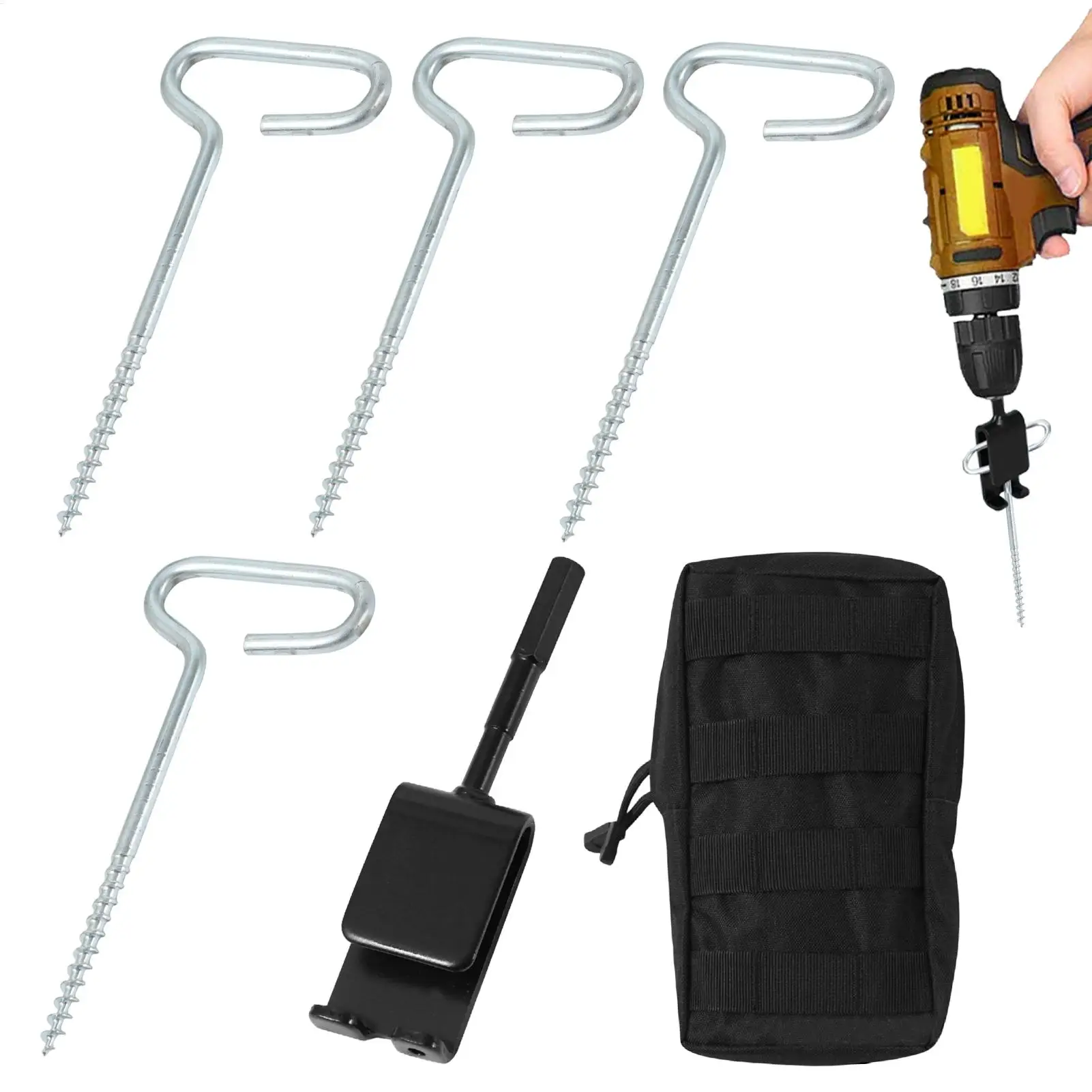 

Намет для зимней рыбалки, дрель, металлический инструмент для кемпинга на открытом воздухе, универсальный колышек для палатки, прикрытие для зимней рыбалки, адаптер для дрели для кемпинга на открытом воздухе