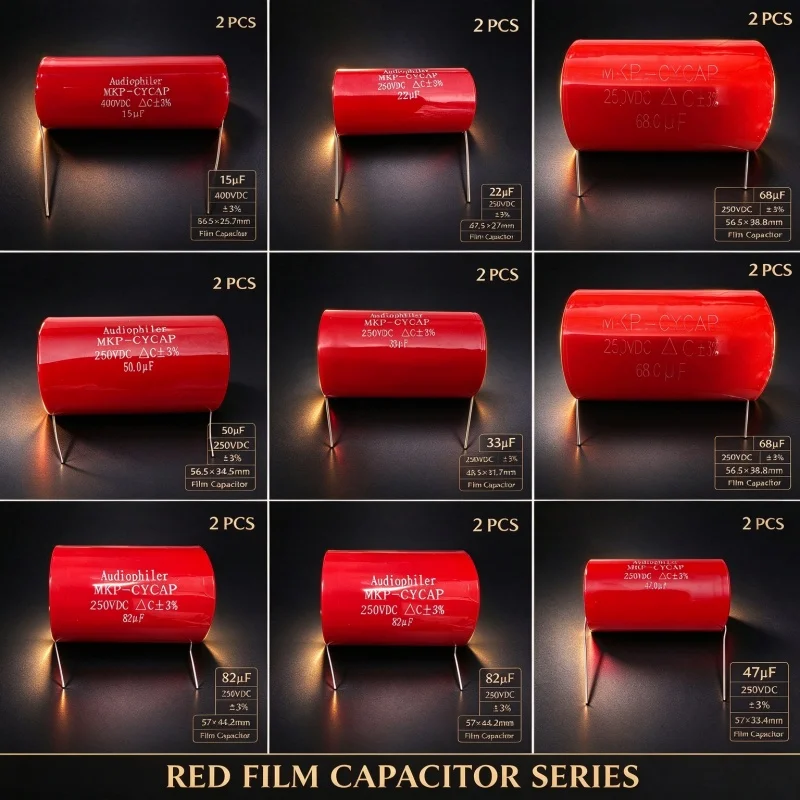 2PCS AEAK 400V2.2UF Audiophiler MKP Capacitor Audio 250V0.47UF 400V 10UF/400V1UF 630V 0.22UF 0.33UF 6.8UF 8.2UF 12UF 15UF ±3%