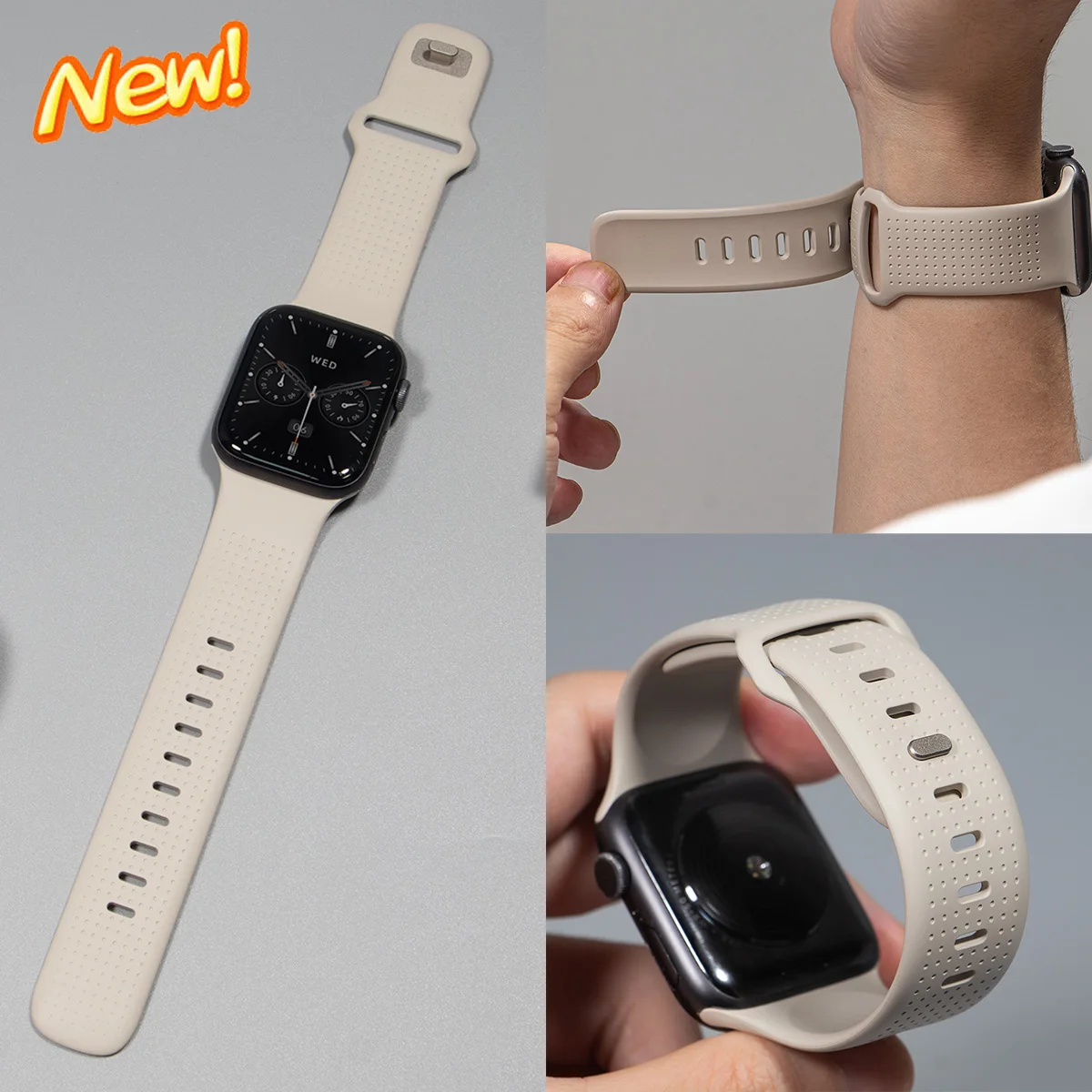 

Silicone Strap For Apple Watch band Ultra SE Series 10 11 46mm/38mm/40mm/45mm/49mm High quality Sport Band iWatch Band 9 8 7 6 5