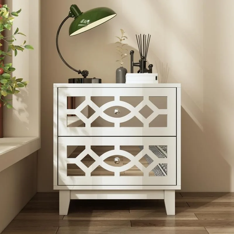 

FUFU&GAGA Storage Nightstand End Table With 2 Drawers