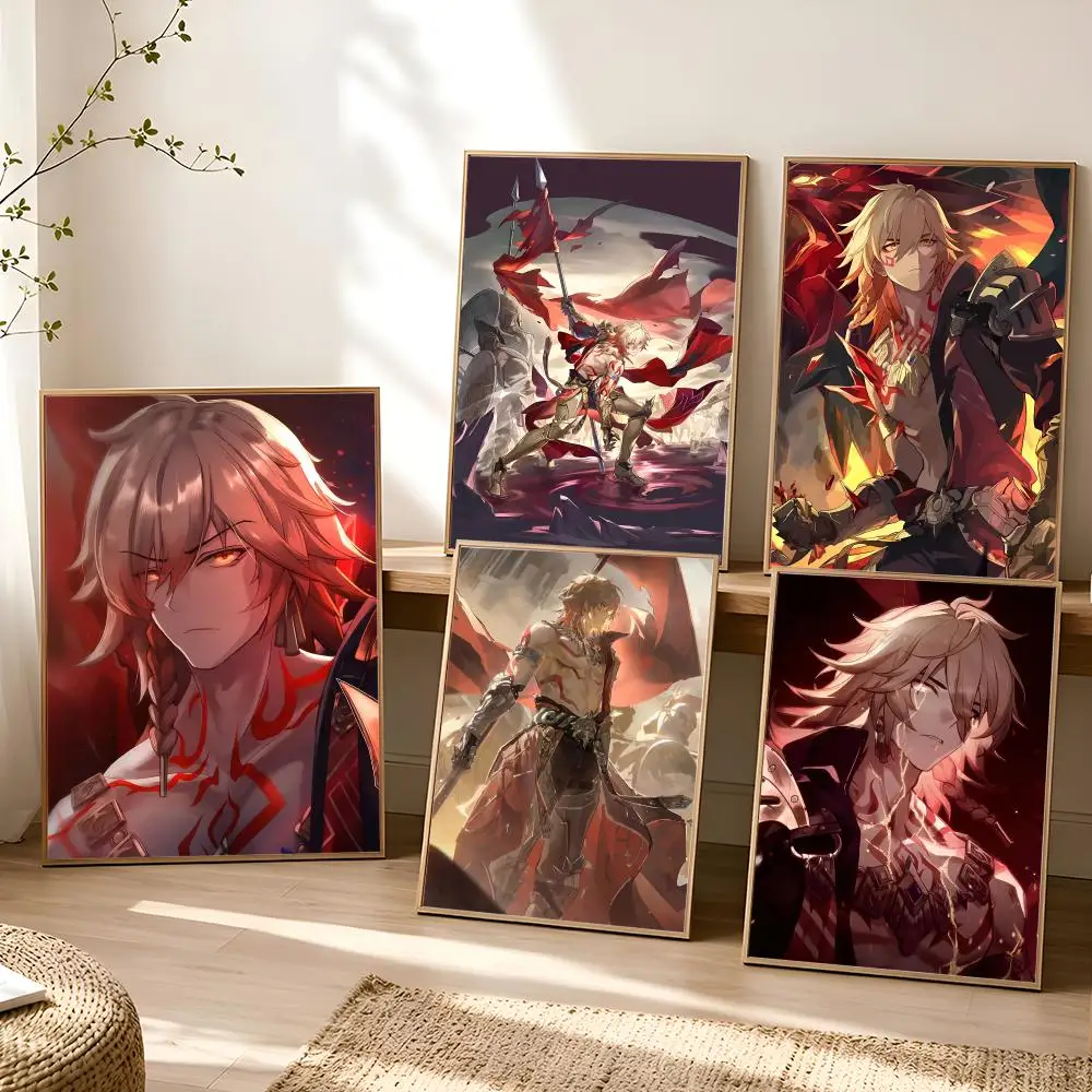 Mydei Honkai Star Rail Poster Stickers Painting Self-Adhesive Mural HD Wall Decals for Bedroom Living Room Home Decor Gift