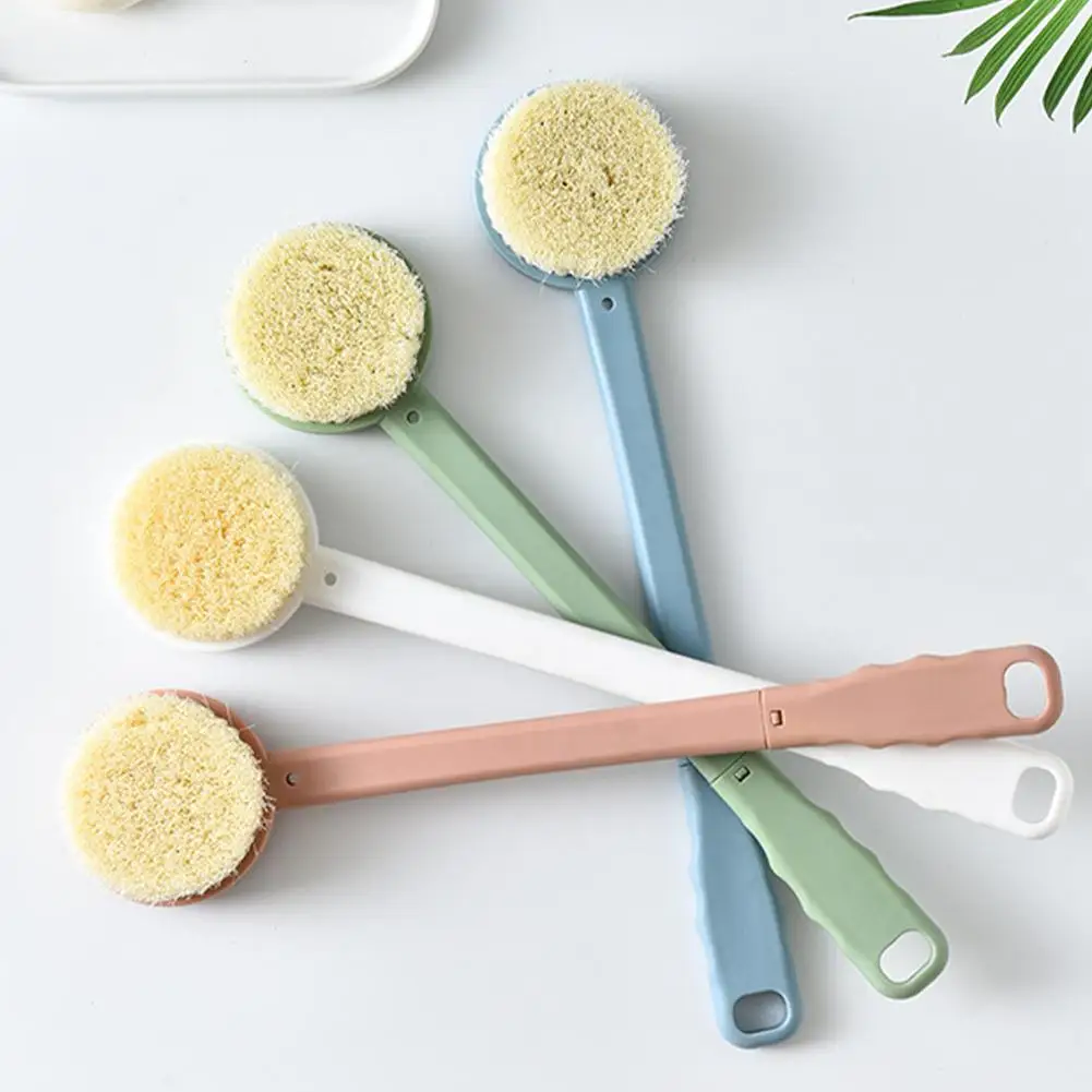 

Natural Bath Brush with Long Wooden Handle Shower Body Brush Shower Back Scrubber Bath Sponge for Body Cleaning