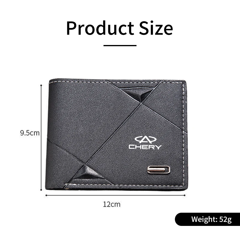 Car Men\'s Short Wallet Folding Short Wallet Credit Card Coin Purse For Chery Tiggo 2 8 7 Pro 4 5x 5 3 T11 Arrizo 6 3 5 Eastar Cr