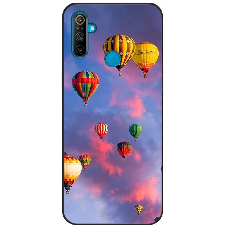 For Realme C3 Case Soft Cover Silicone TPU Pattern Back Case For OPPO Realme C3 RMX2020 C 3 RealmeC3 Cartoon Phone Case Fundas