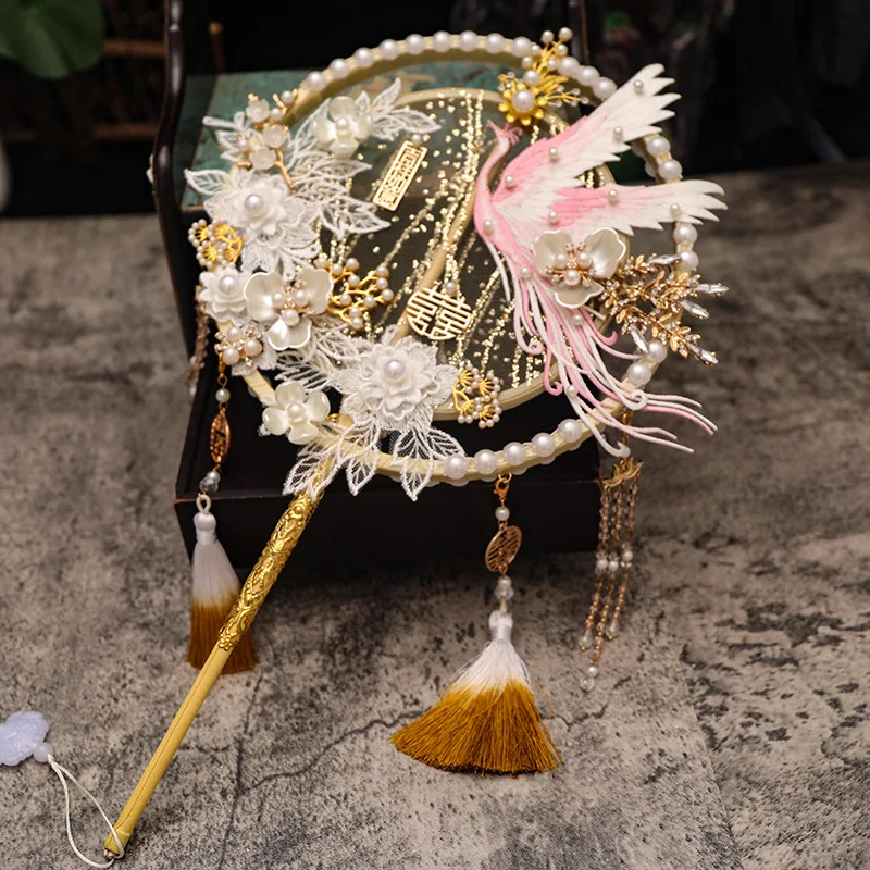 Vintage Chinese Fan,Wedding Fan for Women, Hand Held Fan, DIY Creative Wedding Gift