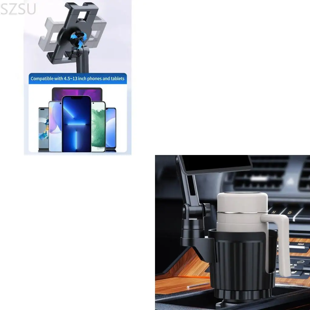 

SZSU Expandable Base Cupholder Mount for Pad Tablets Phones No Shaking Fit 4-12.9inch Devices