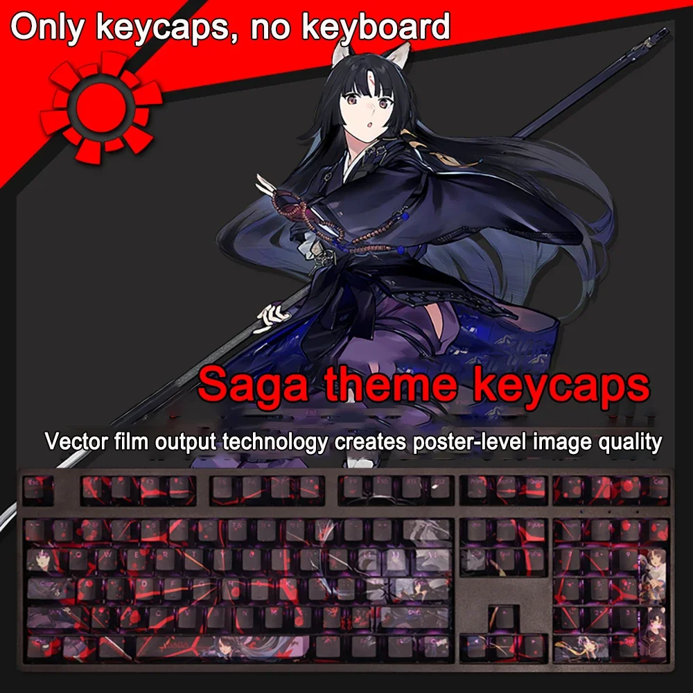 Game Arknights Honeyberry Alle Charaktere Tastenkappen PBT Dye-Sub Cherry Hintergrundbeleuchtete Tastenkappen Anime-Tastenkappen für ANSI 61 87 108 Layout – Detail 15