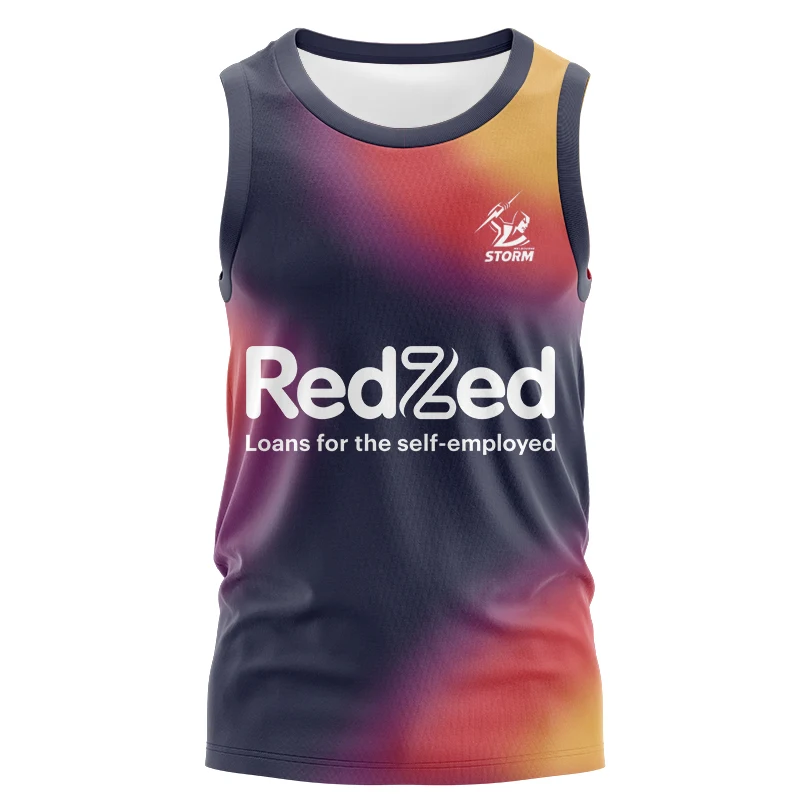 2024 Melbourne Storm Home/Away/Regiment/Indigenous Singles Rugby Jersey Men\'s Tank Top (Custom name and number )