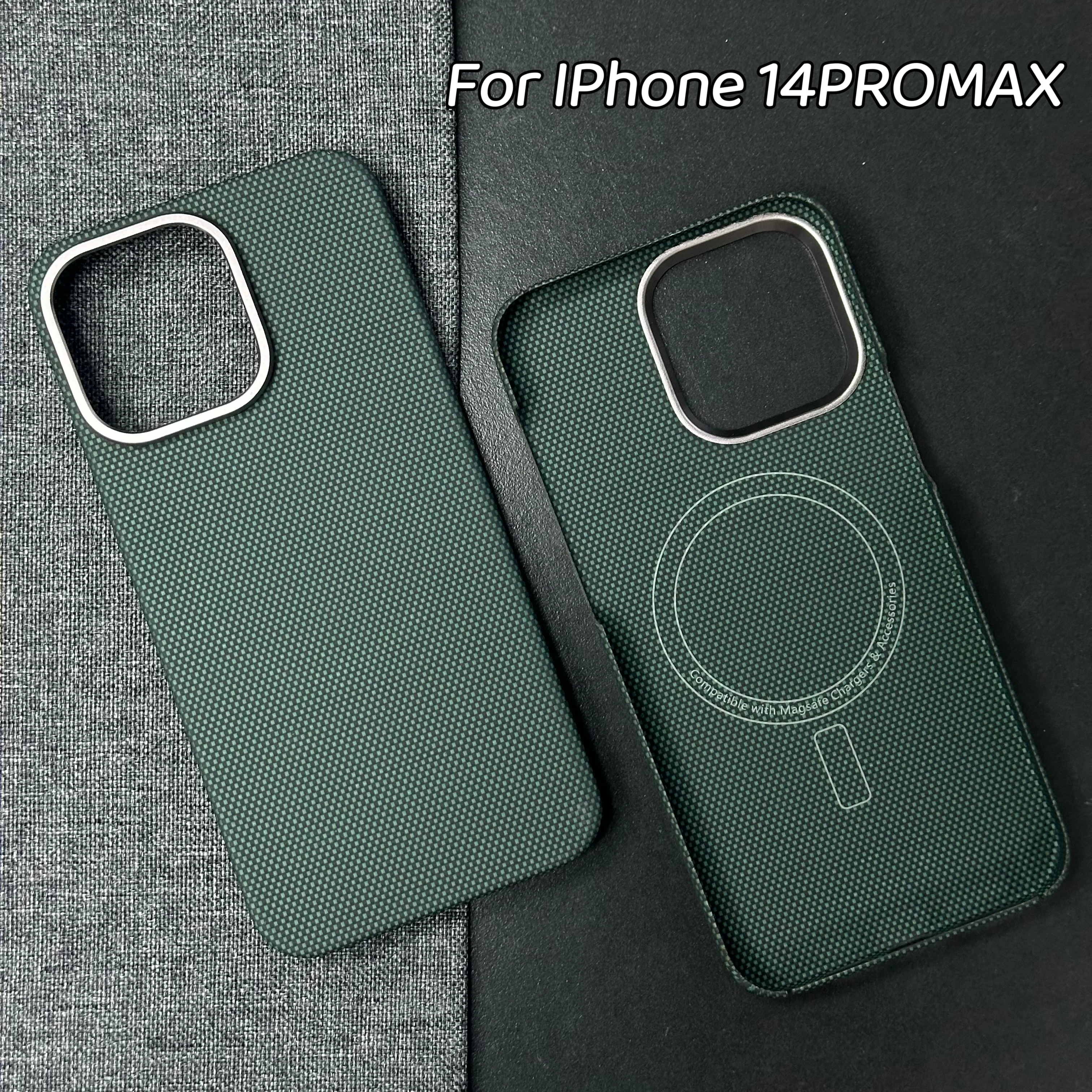 JEXO For iPhone 14 Pro Max Kevlar Aramid Case 600D 1500D Magnetic Magsafe Drop Proof Minimalist Slim Cover No Signal Loss