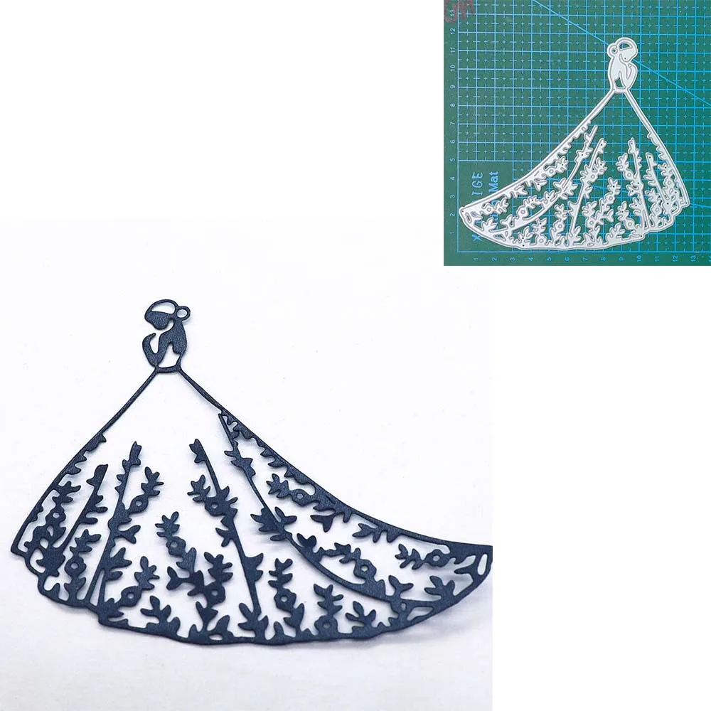 Dress Metal Cutting Dies Mold Scrapbooking Decoration Paper Cards Craft Knife Mould Blade Punch Template Embossing Stencils