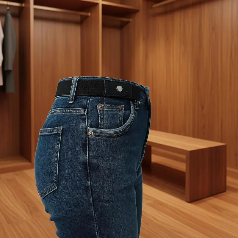 2 Stück Unisex-Gürtel ohne Schnalle, elastischer, bequemer, unsichtbarer Stretch-Taillengürtel für Hosen, Jeans, Zuhause, Büro, Reisen – Detail 14