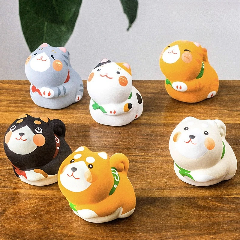 

Japanese Ceramic Shiba Inu, Handmade Car & Desk Decor Gift​