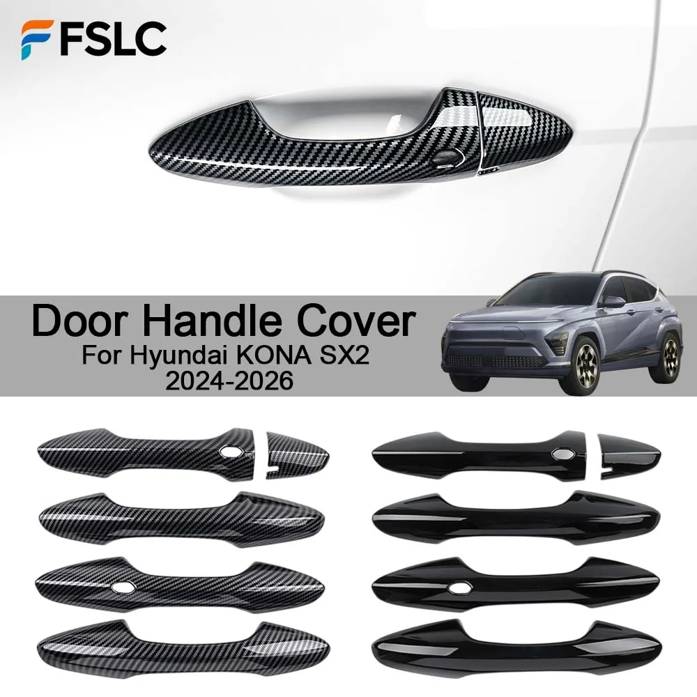 Car Decoration Door Handle Cover For Hyundai KONA SX2 2024-2026 Cars Accessories Upgrade Styling Modify A Car