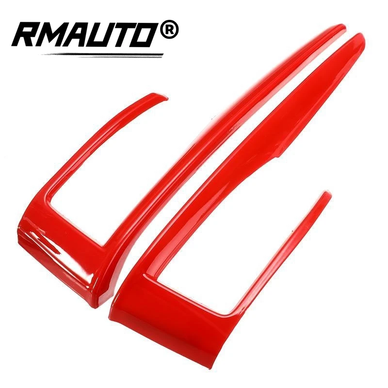 2Pcs Car Interior Gear Shift Frame Cover Trim ABS Red Sport Style For Honda Civic 10th 2016-2018 Car Styling Accessories