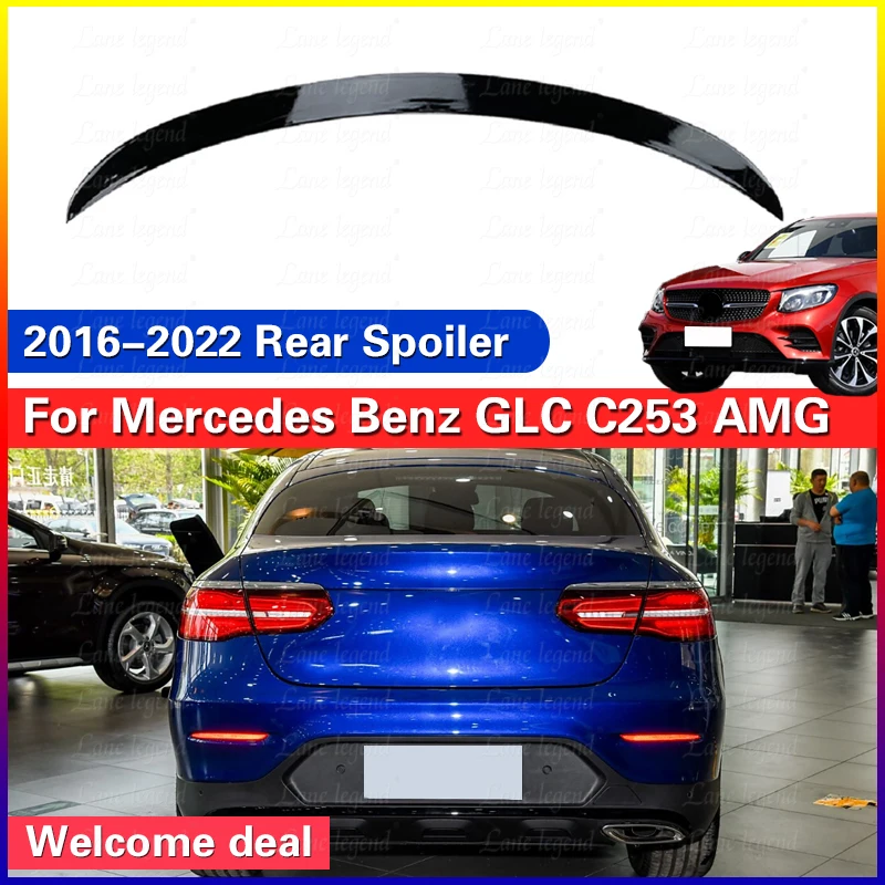 Rear trunk roof Spoilers For Mercedes Benz GLC Coupe C253 GLC260 300 AMG 2016-2022 Tail Wing Top Spoiler Car Modification