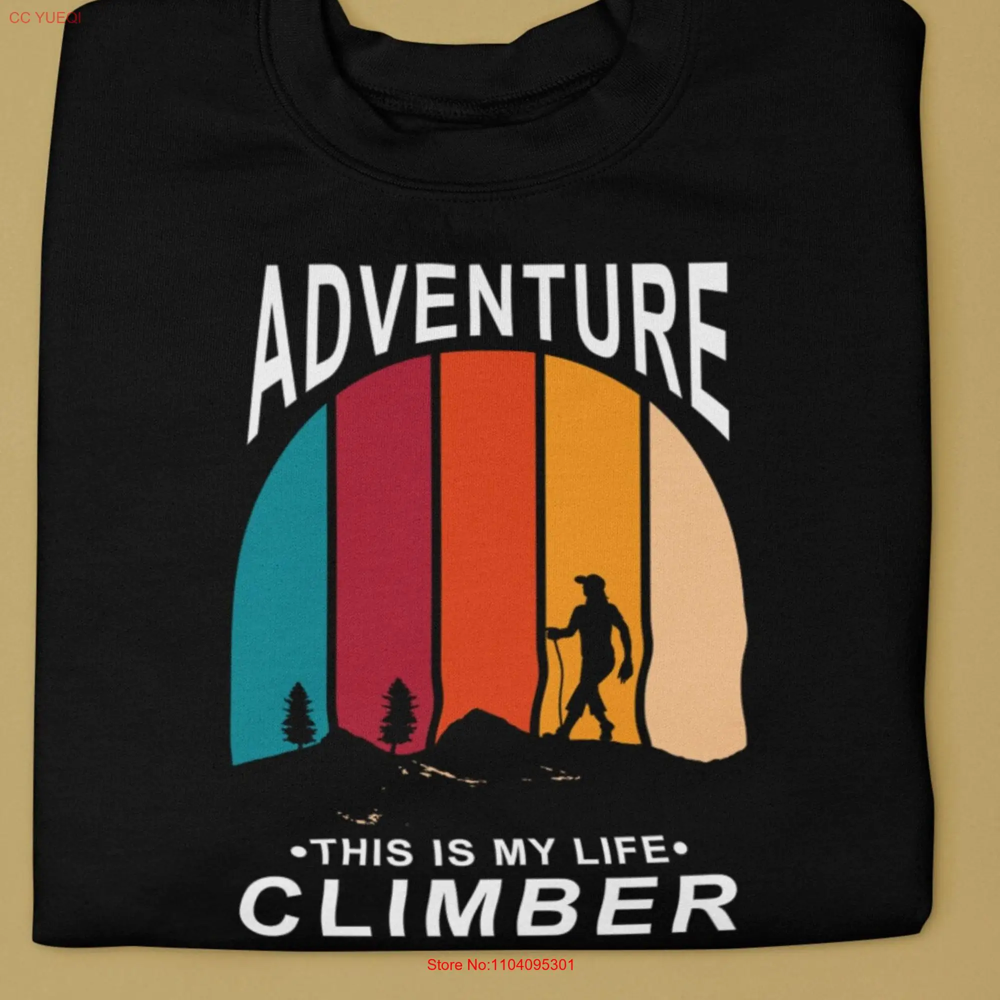 Vintage Adventure Climber T shirt My Life ShirtSweaT with Retro Design long or short sleeves