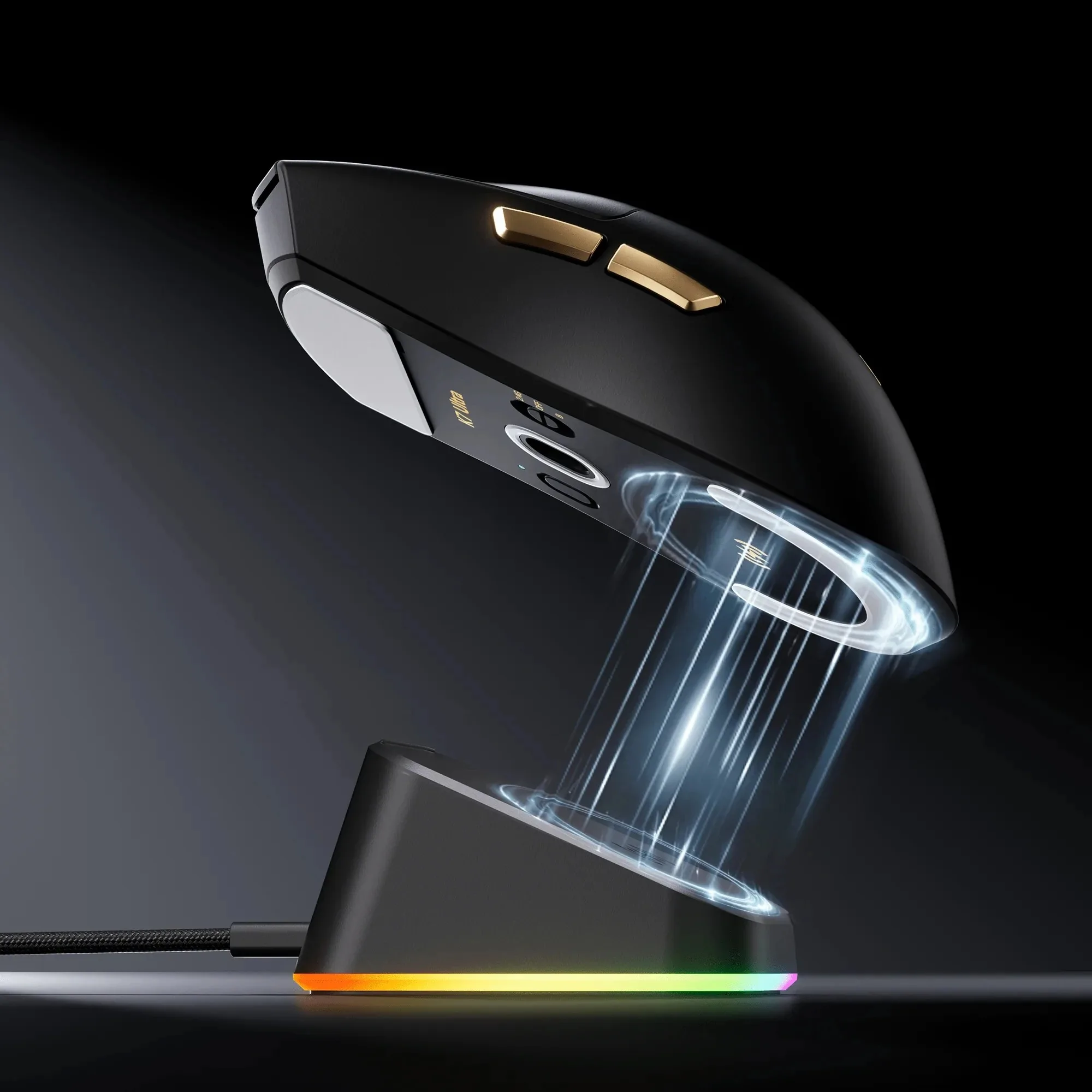 MCHOSE K7 Ultra Wireless Gaming Mouse PAW3950 Dual 8K Taxa de oragem Leve magnético sem fio Dock de carregamento Esports Office