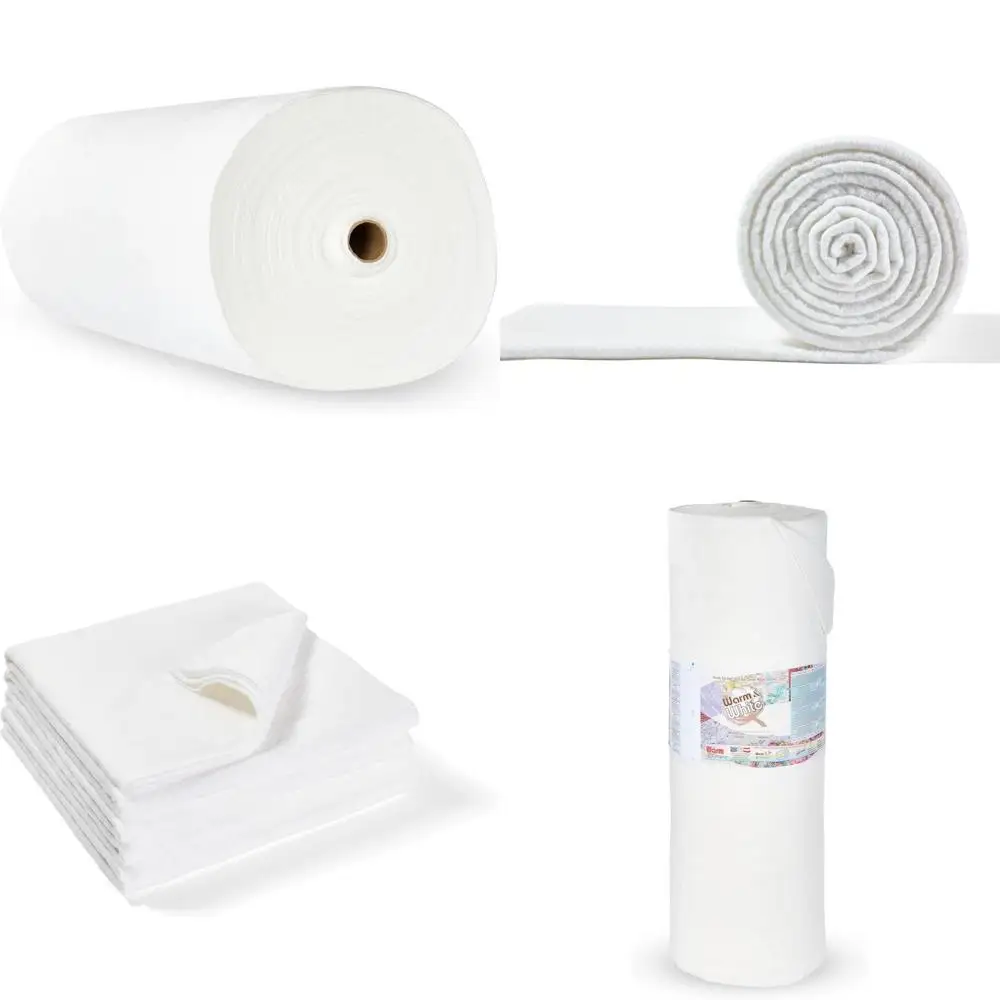 

Premium Needle-Punched Cotton Batting, 124 x 30 Yards for Quilting and Craft Projects