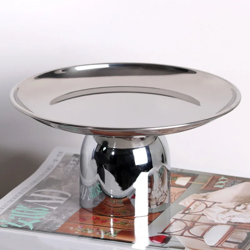 Modern minimalist tall fruit plate model room Nordic creative coffee table tray meal