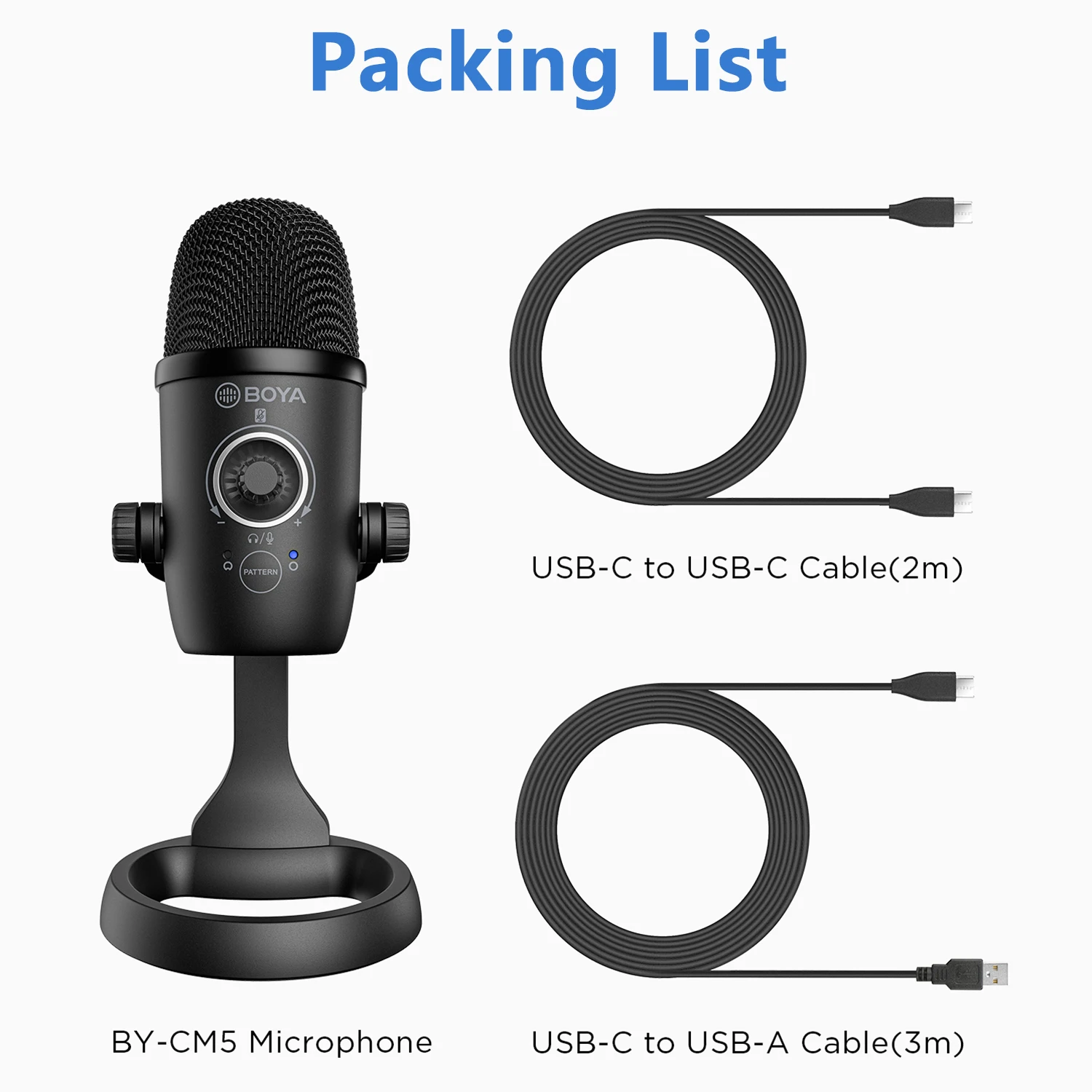 BOYA BY-CM5 USB Microphone Condenser Professional Microphone for PC Laptop Windows Mobile Phone Recording/Streaming/Gaming