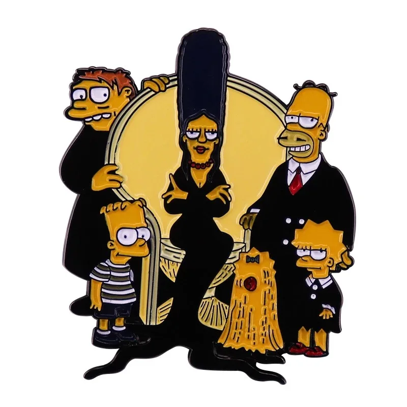 Amerikanische Animation harte Emaille Pin Simpsons Act Game sammeln Abzeichen ein lustiges Geschenk für einen Freund Schmuck Revers Brosche Zubehör