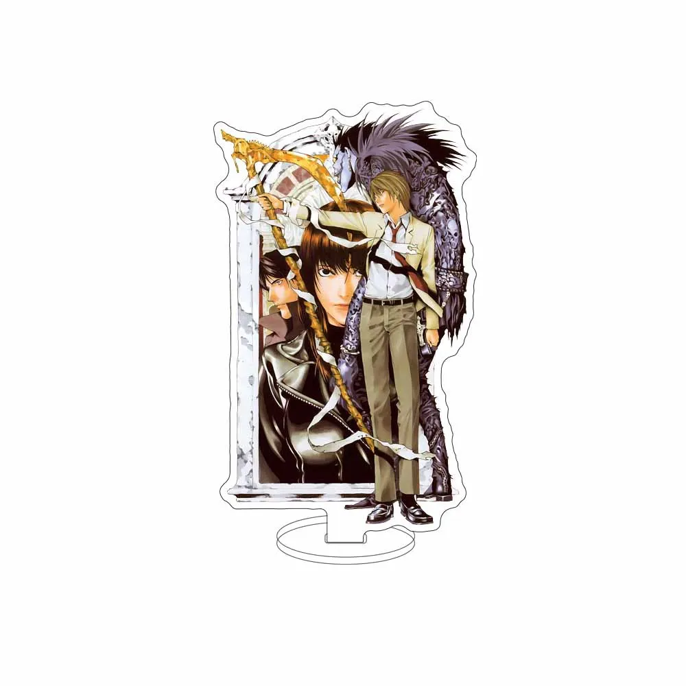 Death Note L Squatting Acrylic Stand Cartoon Figure Yagami Light MisaMisa Anime Model Plate Holder Desktop Accessories Fans Gift