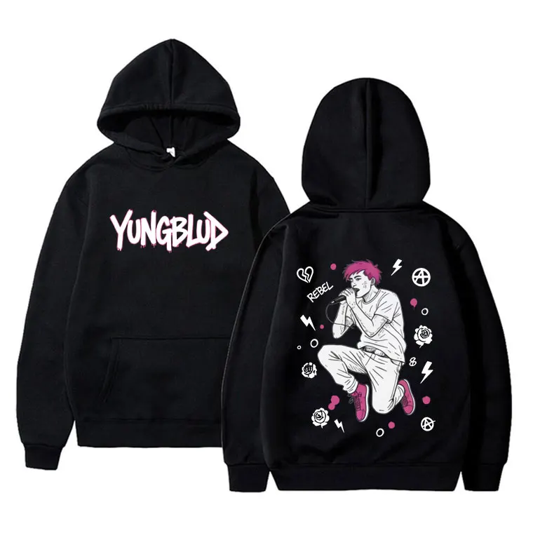 

Hot Sale Rocker Yungblud Graphic Hoodie Men Women Retro Rock Gothic Hooded Sweatshirt Men's Casual Oversized Pullover Hoodies