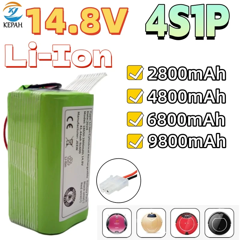 

Аккумуляторный литий-ионный блок 14.4В 4S1P, 2800-12800 мАч, подходит для пылесосов и роботов-пылесосов