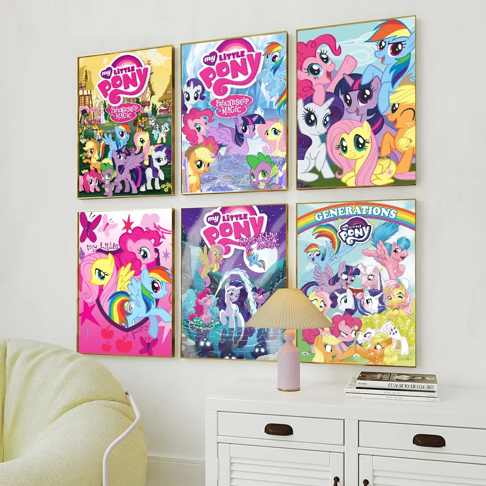 Cartoon M-My L-Little P-Pony P-Pinkie Cute P-Pie Poster Art Wall Painting Stickers Small Decor Aesthetic Bar Coffee House Indoor