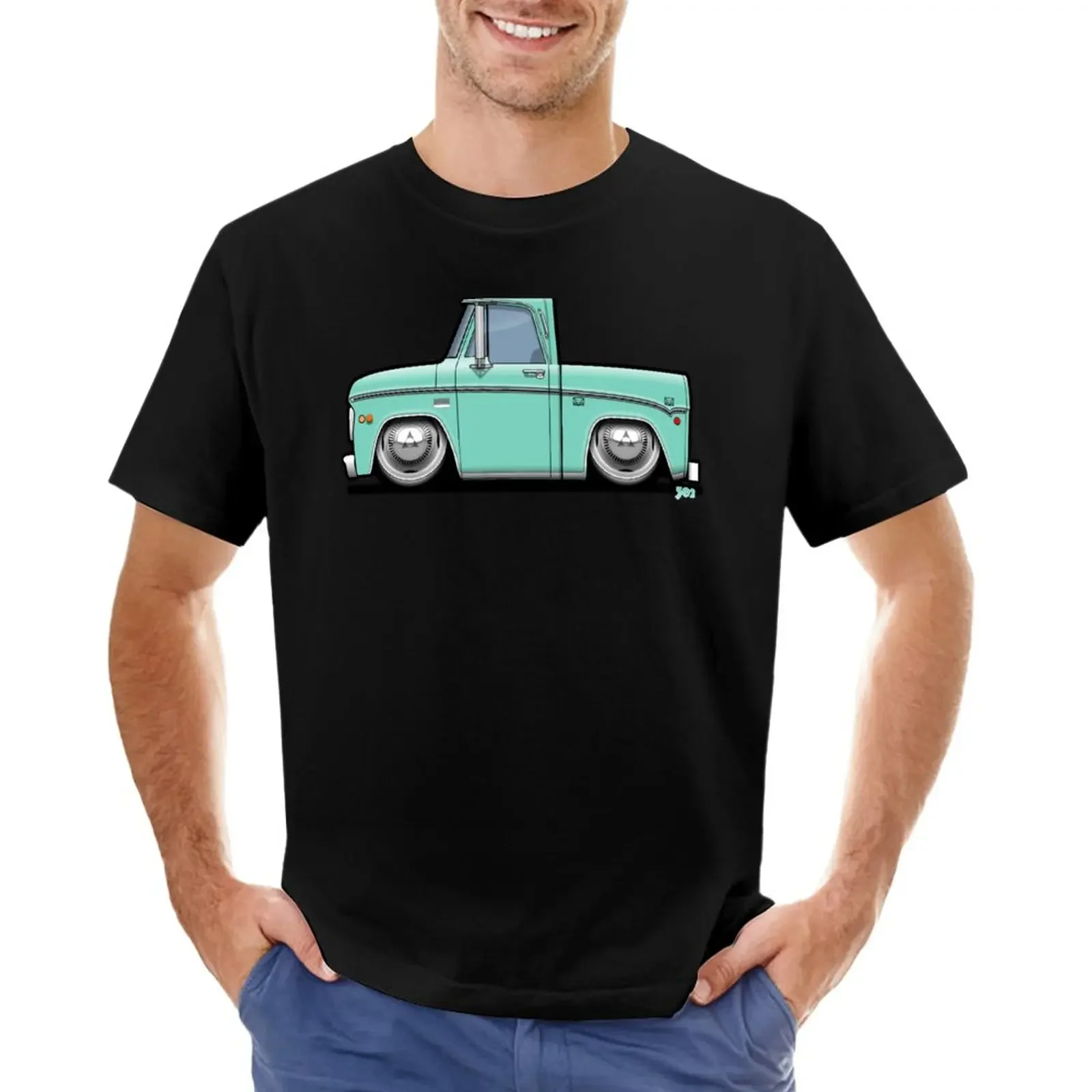 1969 D200 Truck (Sea Foam Green) T-Shirt funnys oversizeds tops oversized t shirts for men