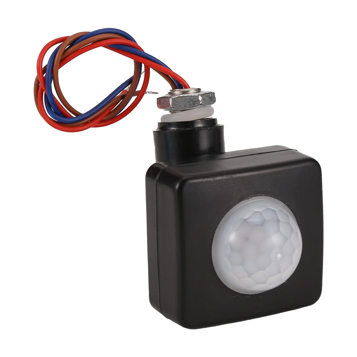 220V Mini Human Body Infrared Sensor Infrared Body Sensor Switch LED Flood Light PIR Motion Sensor Adjustable Black