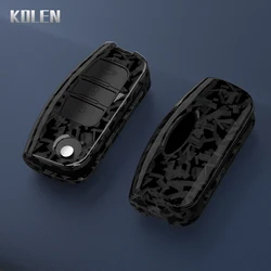 ABS Carbon Fiber Car Key Case Cover For Ford Fiesta Focus 2 Ecosport Kuga Escape Falcon Territory B-Max C-Max Galaxy Accessories