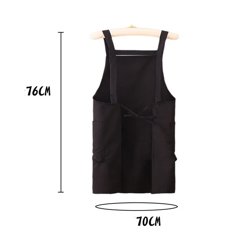 Kitchen Cooking Aprons Waterproof Oil Resistant Adjustable Canvas Bib Apron Adult Waist Aprons with 2 Pocket for Men and Women