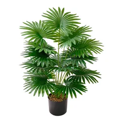 Artificial Palm Tree Plants Green Leaf Simulated Bonsai Potted Plant Decoration Floor Home Garden Office Patry Decor Ornament