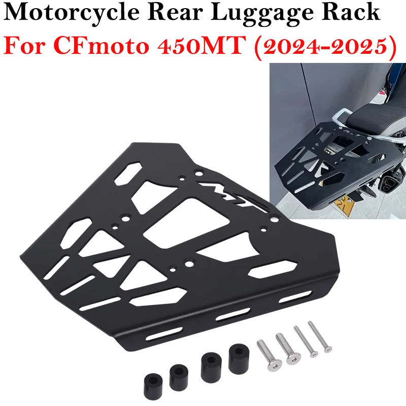 Motorcycle Cargo Storage Tail Box Support Bracket Rear Luggage Carrier Rac For CFMOTO 450MT 2024 2025