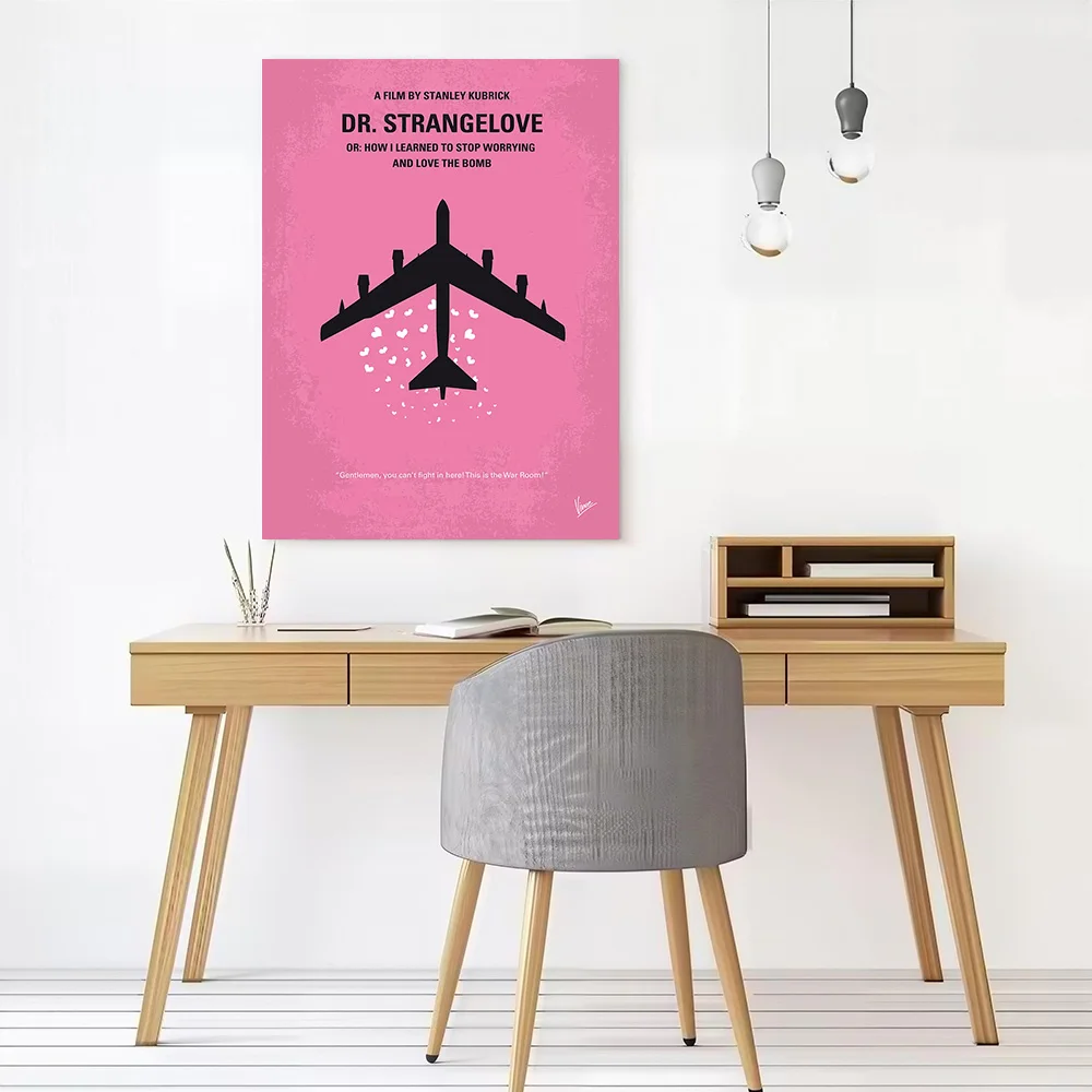 No025 My Dr Strangelove Minimal Movie Canvas Poster Customizable Pictures Wall Art Canvas Painting for Home Decorations Mural